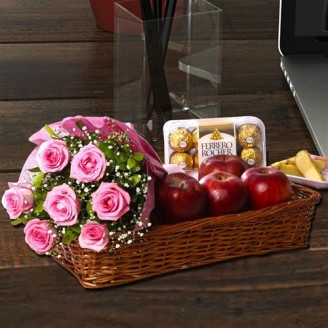 Delightful Surprise Flowers with chocolates Delivery Jaipur, Rajasthan